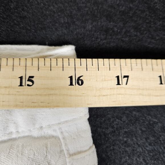 Cache Textured Stretch Jeans Cropped White Skinny Summer Capri Vacation Womens 8 - Picture 11 of 15